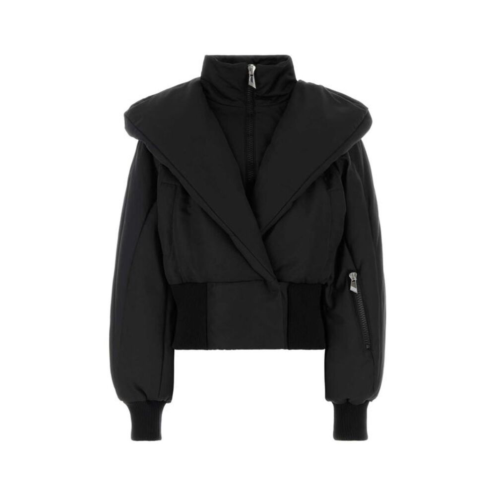 The Attico Women Black Cotton Blend Padded Jacket
